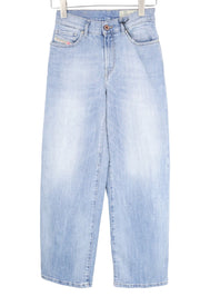 DIESEL Widee 081AL Women Jeans W23/L30 Regular Straight Girls Blue High-Waist