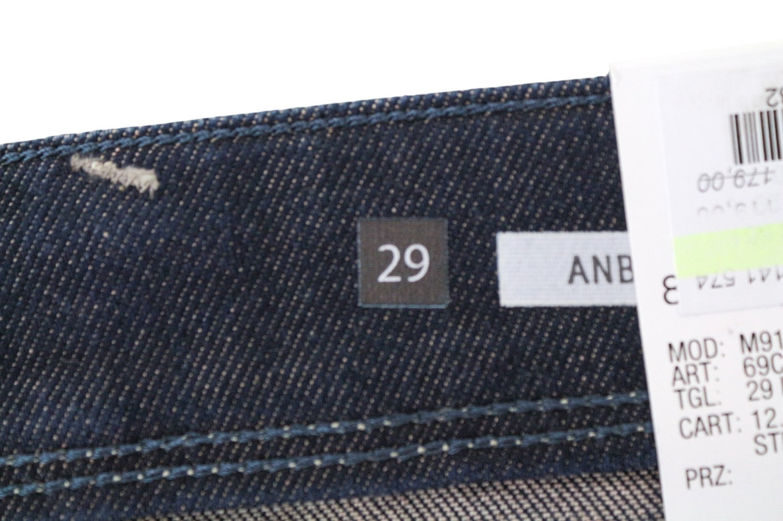 REPLAY Anbass Men Jeans W29/L32 Zippered Dark Blue Washed Stretch Slim Classic