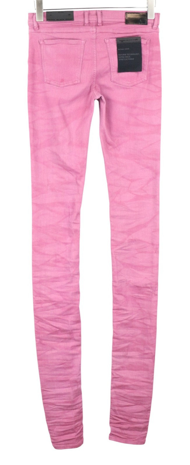 DIESEL BLACK GOLD Type-2614 BG8KM Women Jeans W26 Super Skinny Pink Stretch