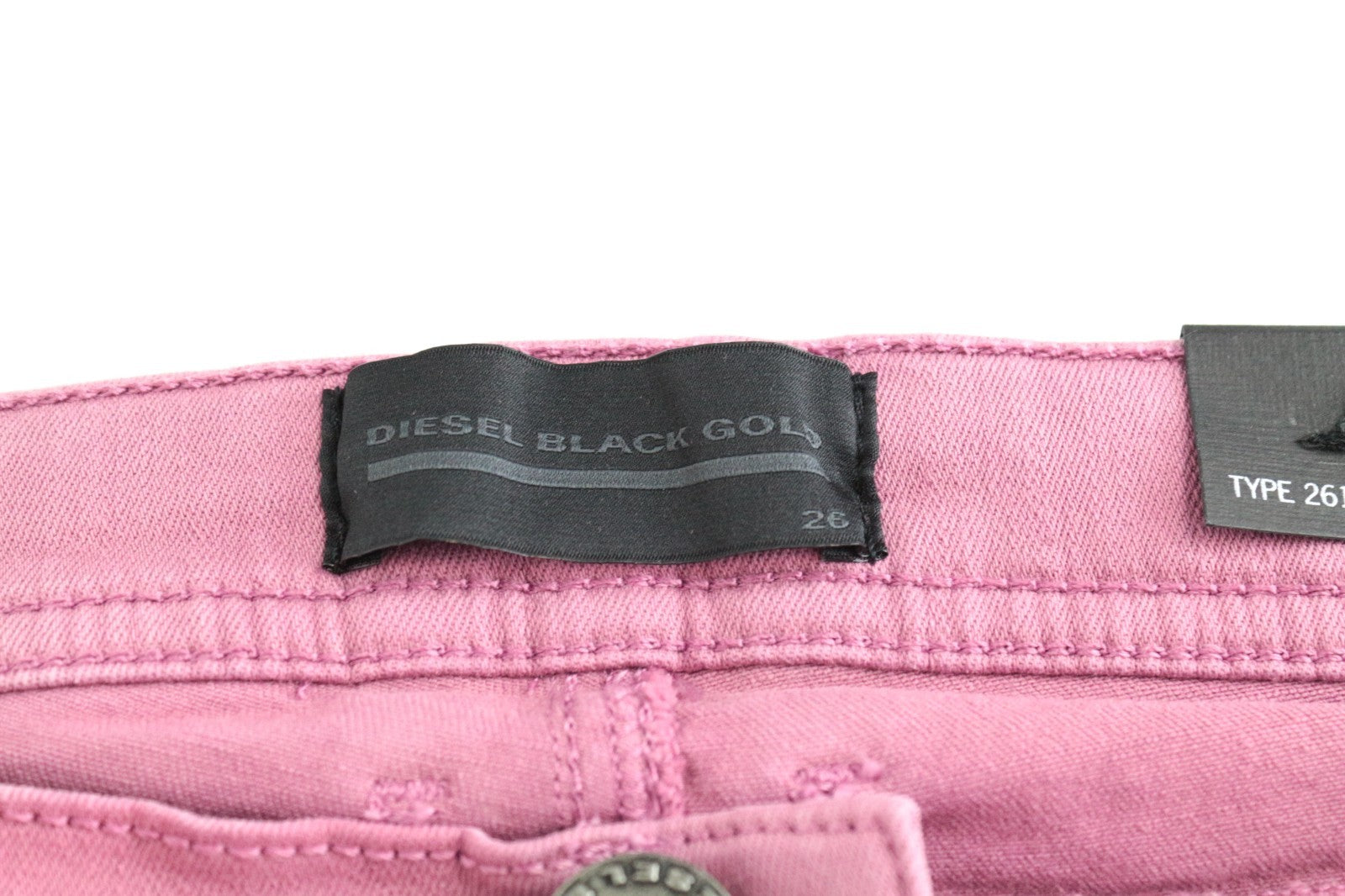 DIESEL BLACK GOLD Type-2614 BG8KM Women Jeans W26 Super Skinny Pink Stretch