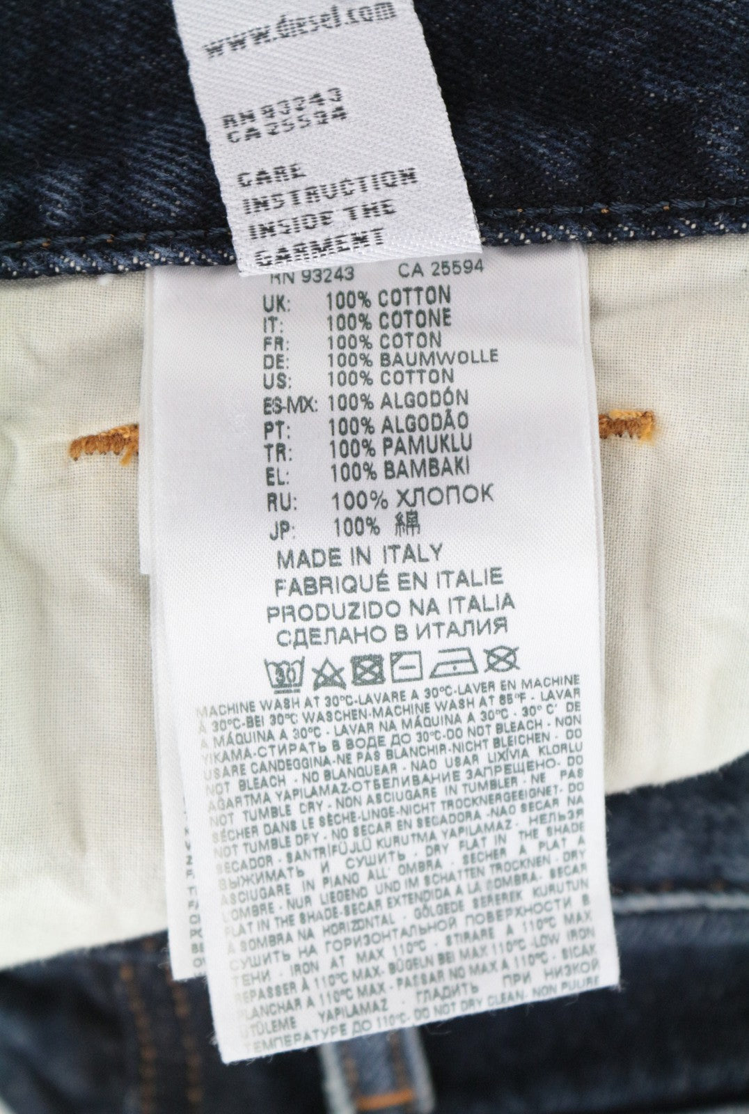 DIESEL Alys 084ZK Women Jeans W28/L30 Regular Straight Non-Stretch Dark Blue