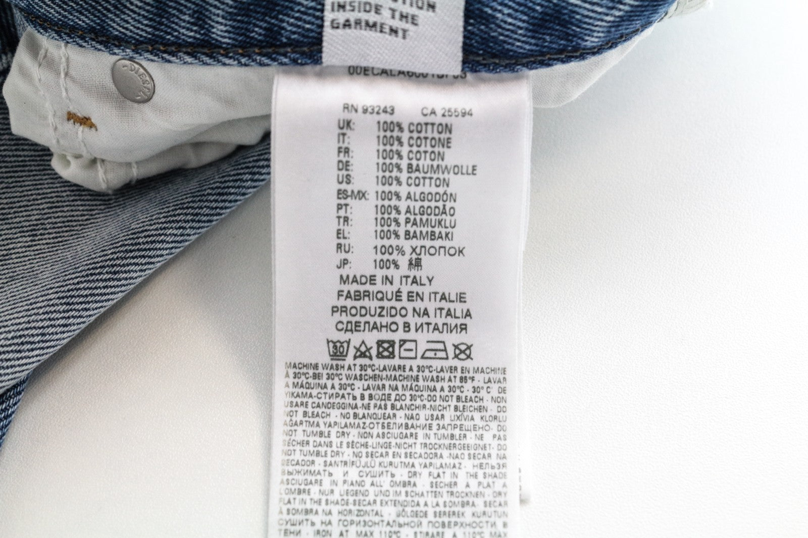 DIESEL Neekhol 0076J Women Jeans W25/L30 Straight Distressed Pure Cotton Blue