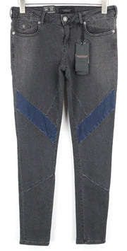 MAISON SCOTCH La Parisienne Women Jeans W29/L32 Skinny Fit Grey Cotton Stretch