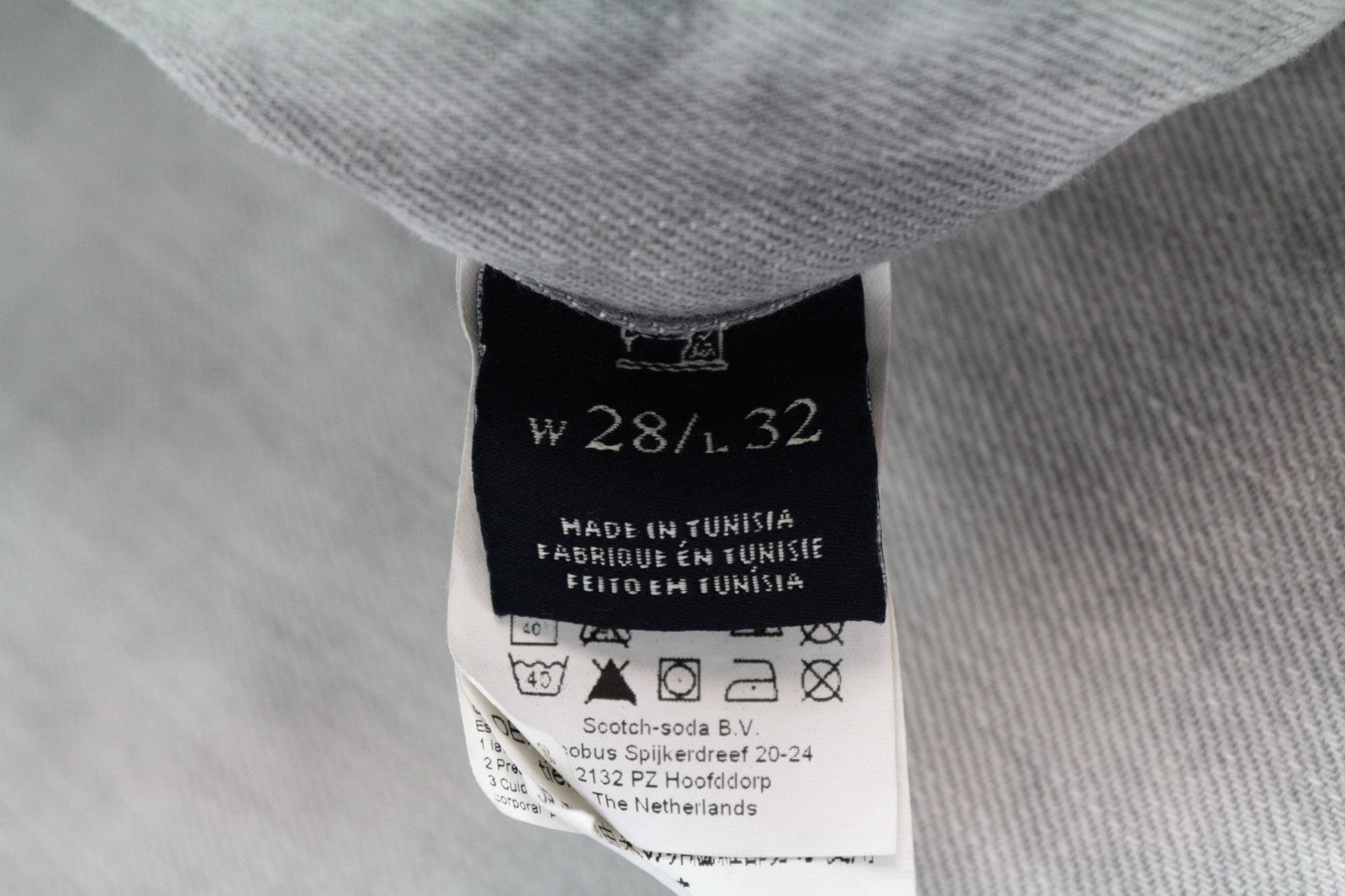 SCOTCH & SODA Dean Men Jeans W28/L32 Loose Taper Fit Pure Cotton Light Grey