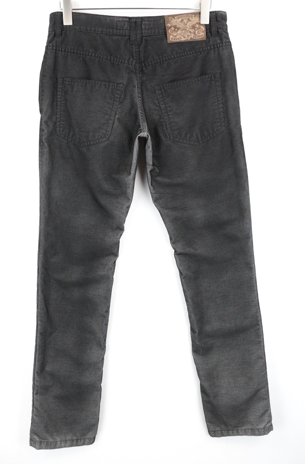 RICHMOND Men Trousers 48 Grey Slim Fit Cotton Stretch Casual Corduroy