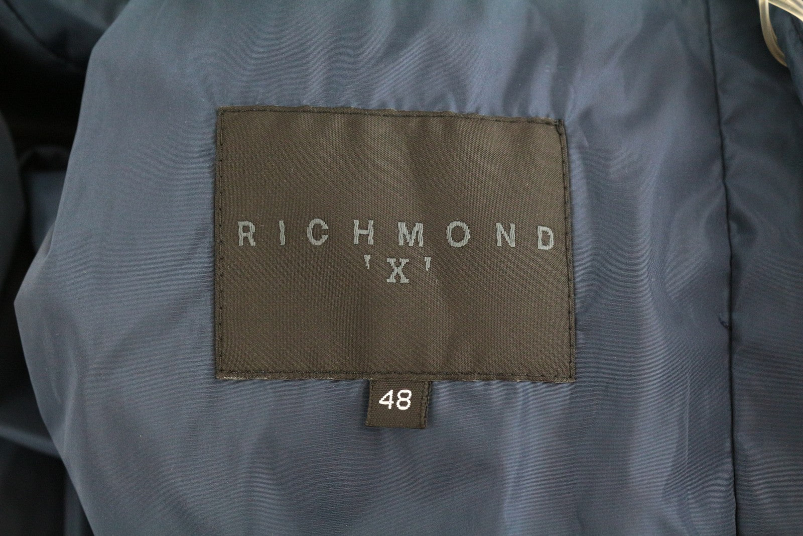 RICHMOND Men Jacket 48 M Blue Lightweight Single-Breasted Collared Long Sleeved