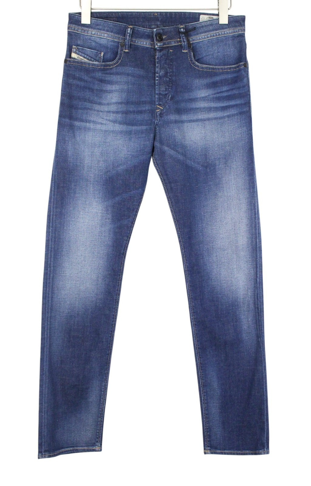 DIESEL Buster 084GR Men Jeans W29/L32 Regular Slim Tapered Stretch Button Blue