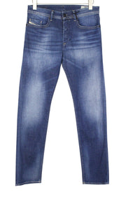 DIESEL Buster 084GR Men Jeans W29/L32 Regular Slim Tapered Stretch Button Blue