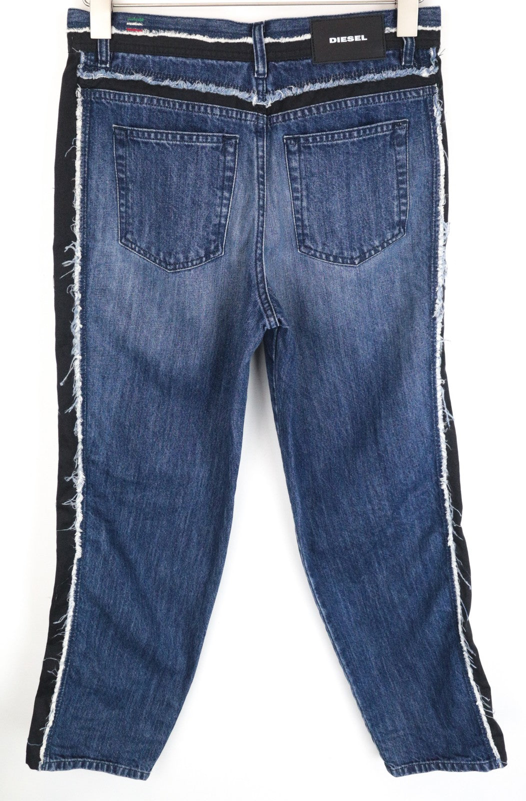 DIESEL Niclah-E 084TE Women Jeans W30/L32 Straight Cotton Blue Washed Denim