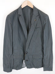 RICHMOND Men Jacket IT48 M Green Notch Lapel Classic Unlined Designer Adjustable