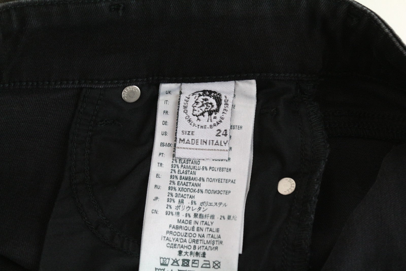 DIESEL Slandy-SP2 069IV Women Jeans W24/L32 Super Slim Skinny Grey Girl Stretch
