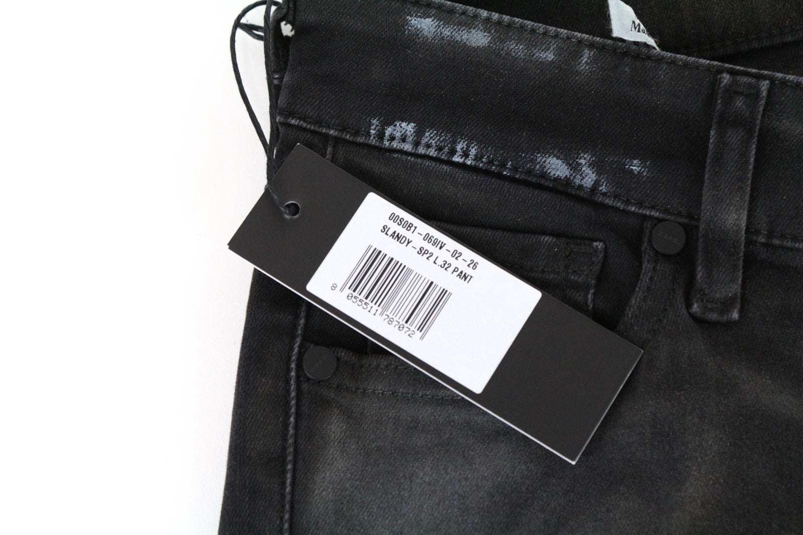 DIESEL Slandy-SP2 069IV Women Jeans W26/L32 Super Slim-Skinny Grey Stretch