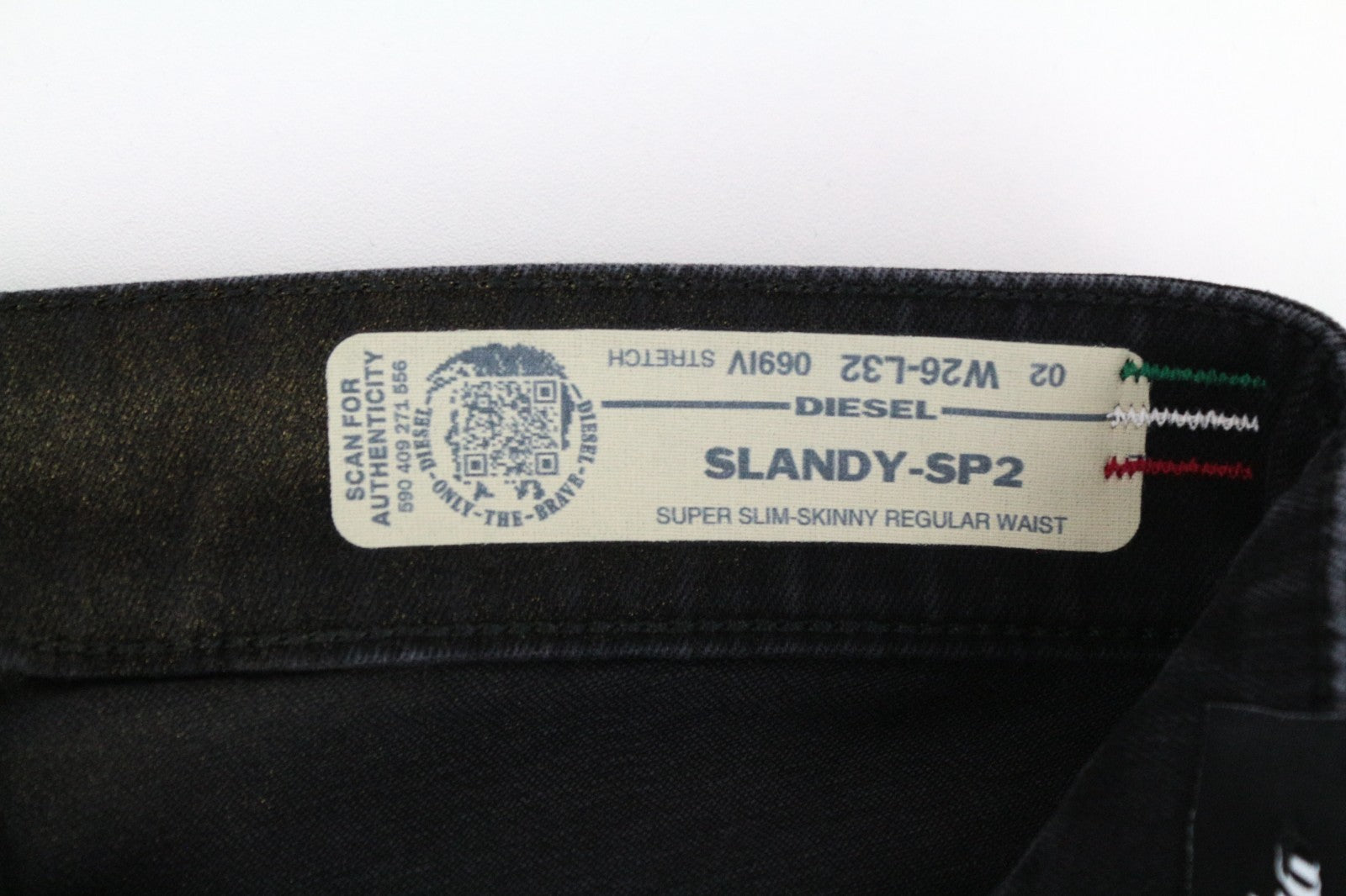DIESEL Slandy-SP2 069IV Women Jeans W26/L32 Super Slim-Skinny Grey Stretch