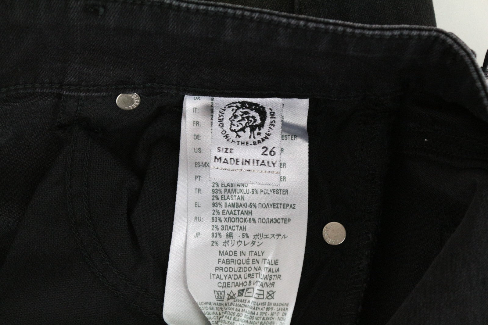 DIESEL Slandy-SP2 069IV Women Jeans W26/L32 Super Slim-Skinny Grey Stretch
