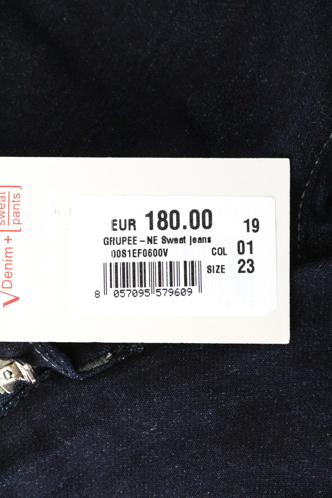 DIESEL Grupee-NE 0600V Women Jeans W23 Sweat Jogg Slim Blue Cotton Stretch Girl