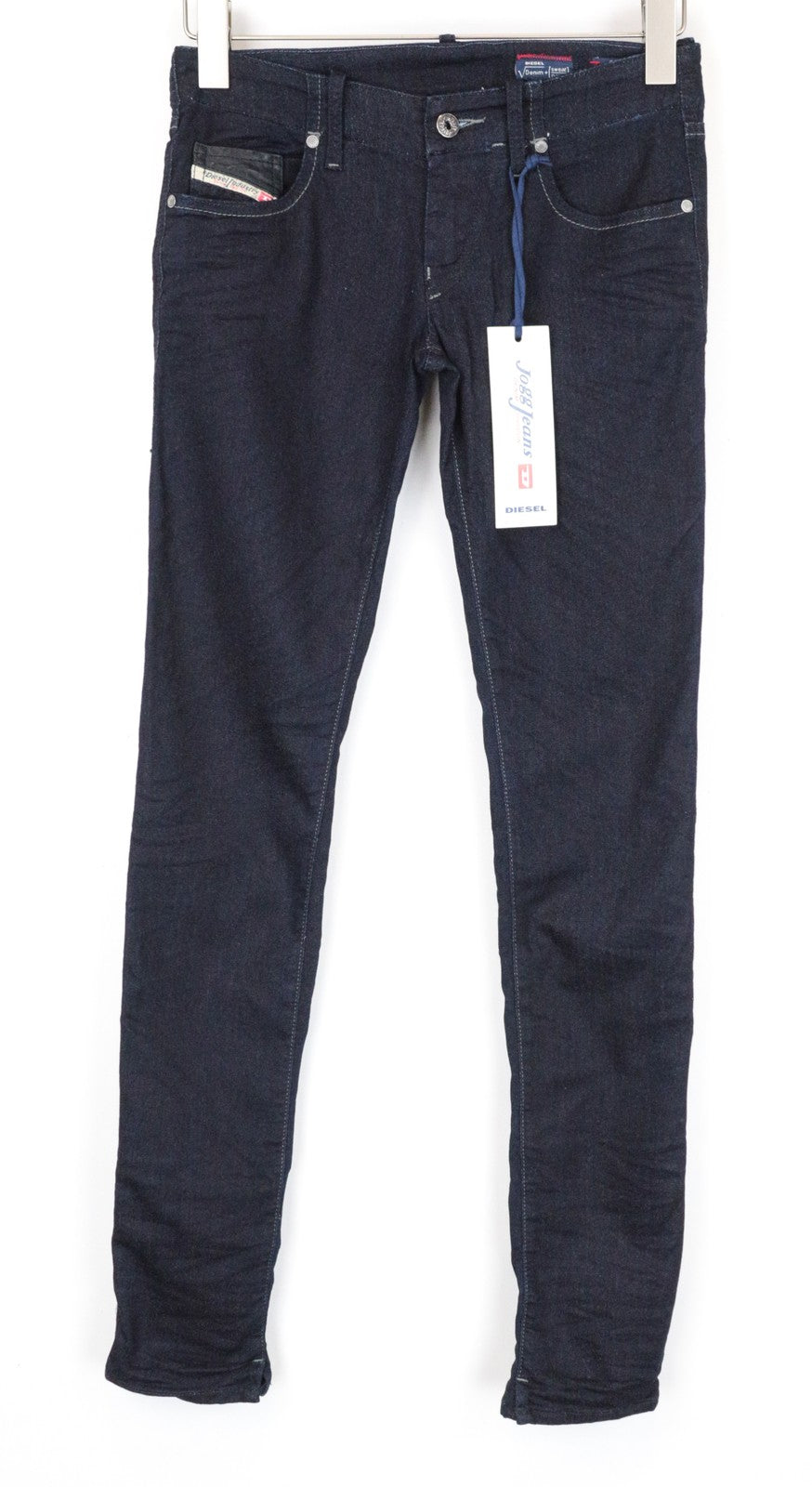 DIESEL Grupee-NE 0600V Women Jeans W25 Sweat Jogg Slim Blue Cotton Stretch
