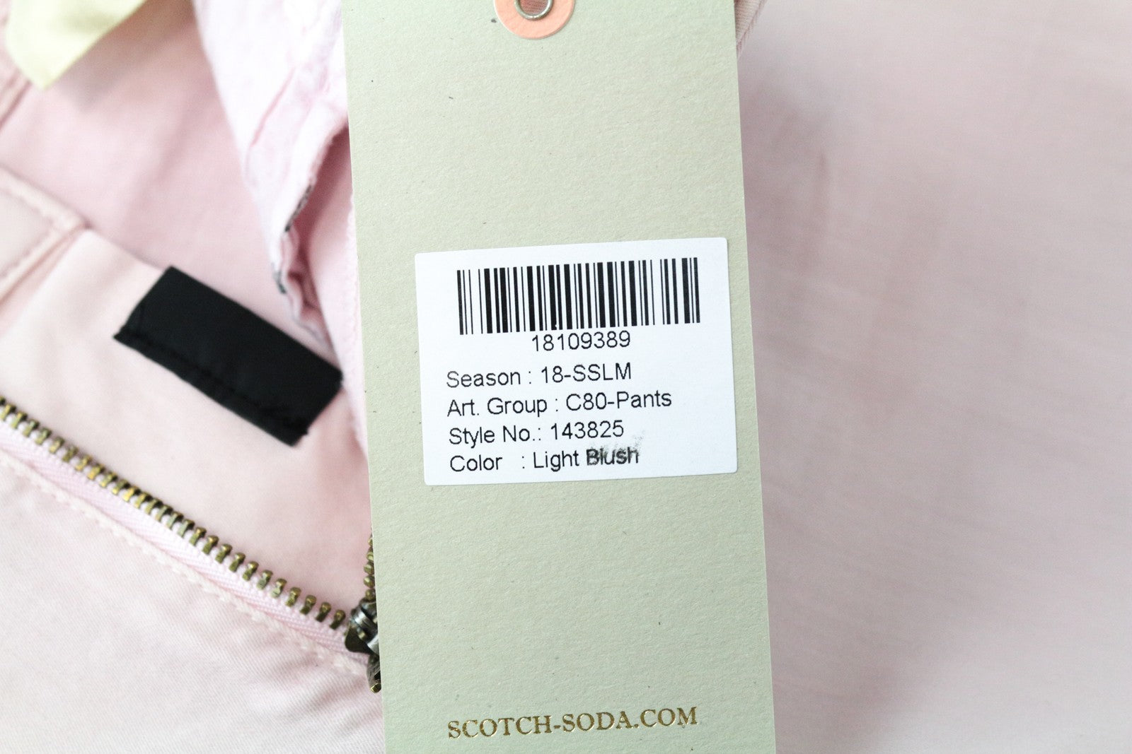MAISON SCOTCH La Bohemienne Women Jeans W27/L32 Skinny Fit Pastel Pink Zip Hems