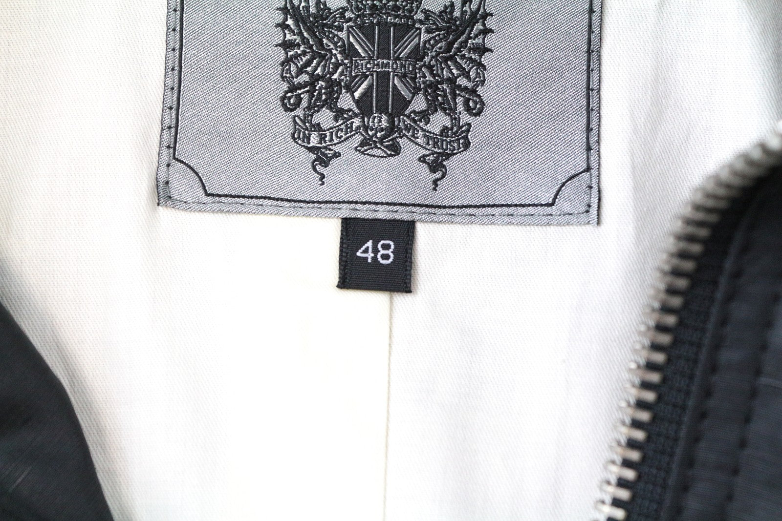 RICHMOND Men Jacket 48 M Black Linen Cotton Blend Lightweight Long Sleeved