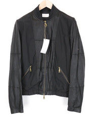 RICHMOND Men Jacket 48 M Black Lightweight Long Sleeved Zipped Single-Breasted