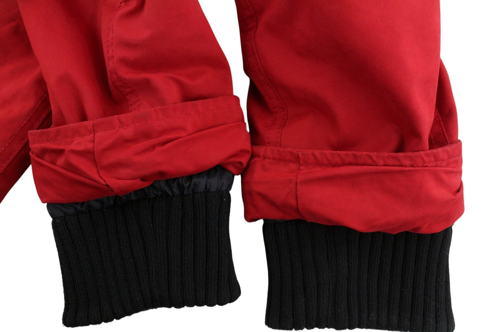 REPLAY M8869 Men Jacket XL Red Hooded Padded Full Zip Mid Length Parka