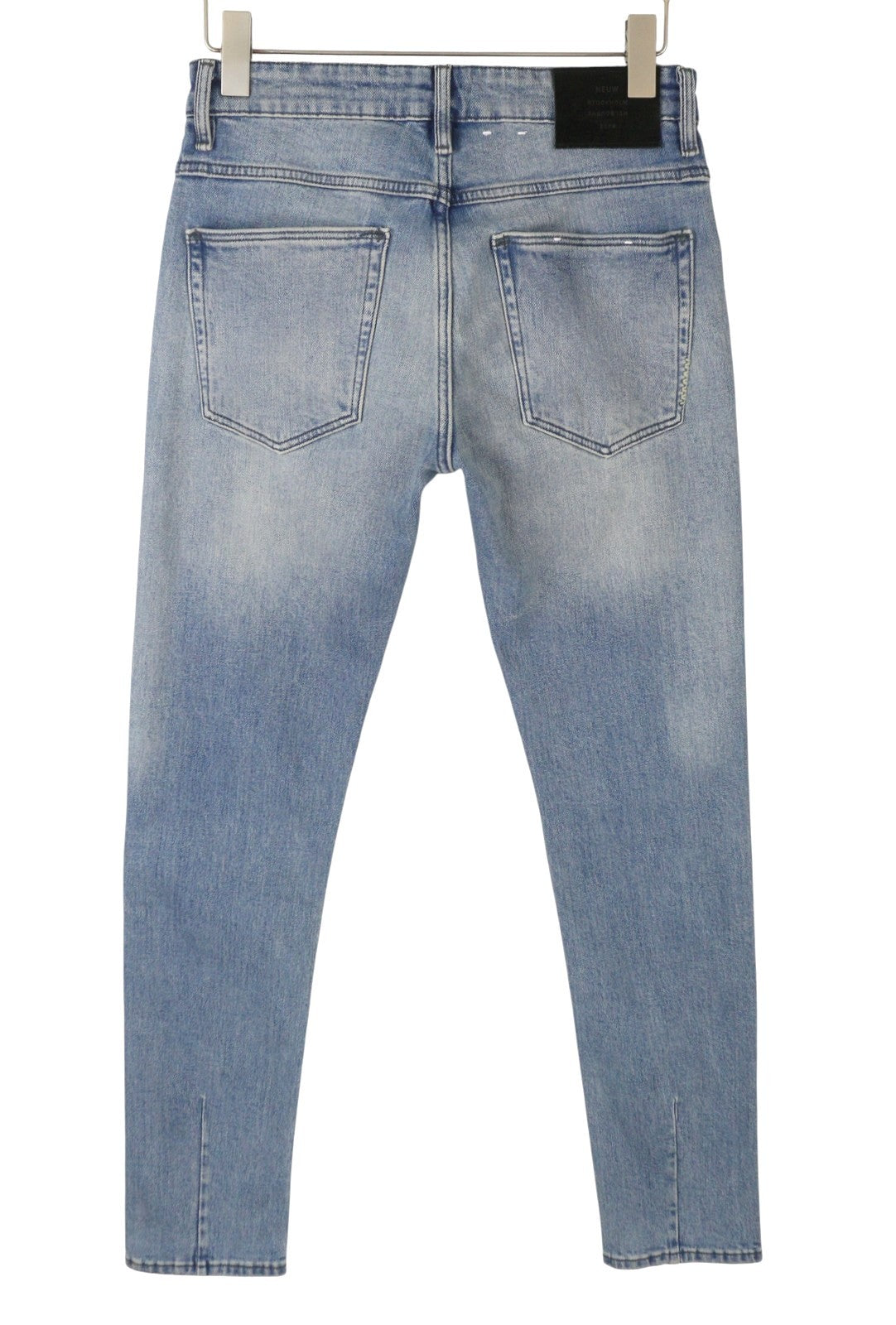 NEUW Lou Slim Men Jeans W28/L32 Blue Whiskers Faded Button Fly Denim