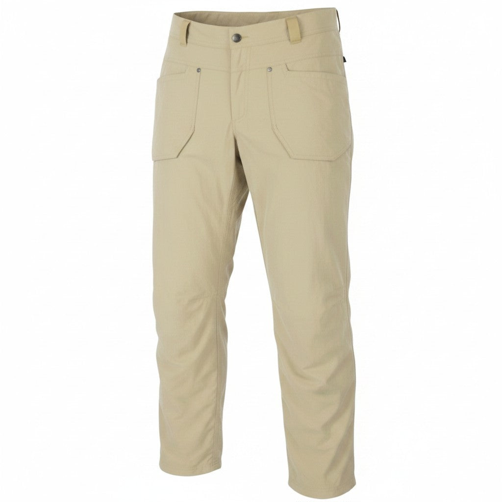 HAGLOFS Women Trousers EU44 W36 Beige Low Cut Drawstring Hems Zip Fly Trekking