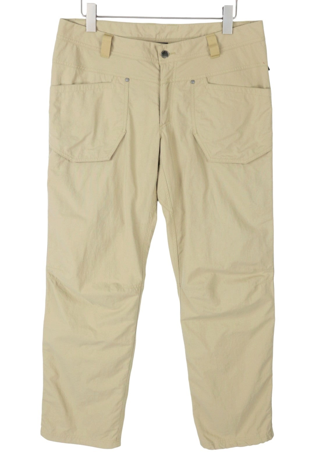 HAGLOFS Women Trousers EU44 W36 Beige Low Cut Drawstring Hems Zip Fly Trekking