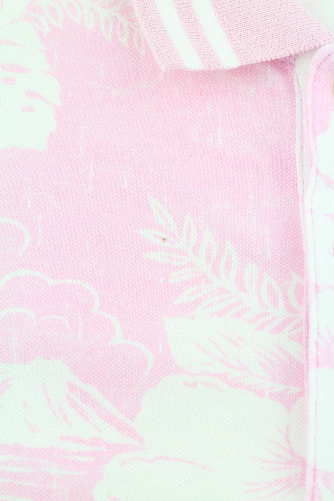 AMERICAN EAGLE OUTFITTERS Men Polos L Pink Floral Pattern Short Sleeves