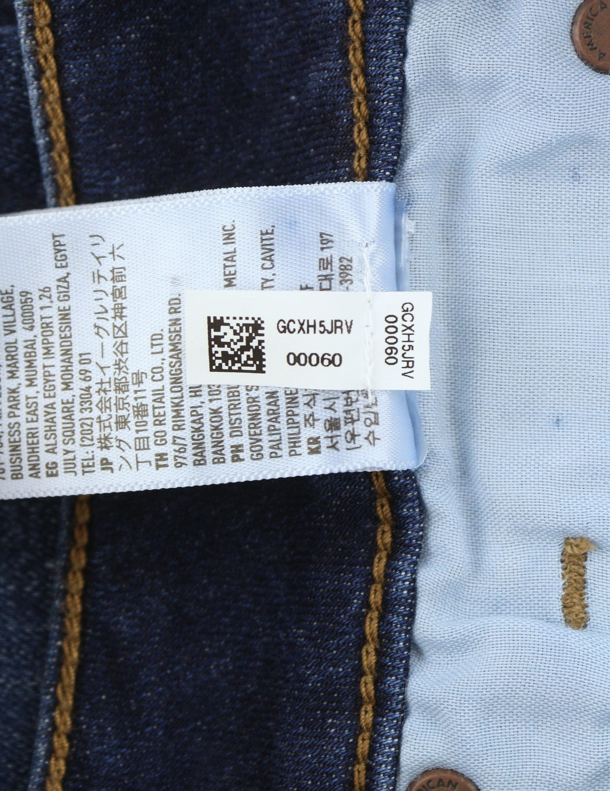 AMERICAN EAGLE OUTFITTERS Hi-Rise Mini Women Skirt UK12 W28 Blue Faded Stretch
