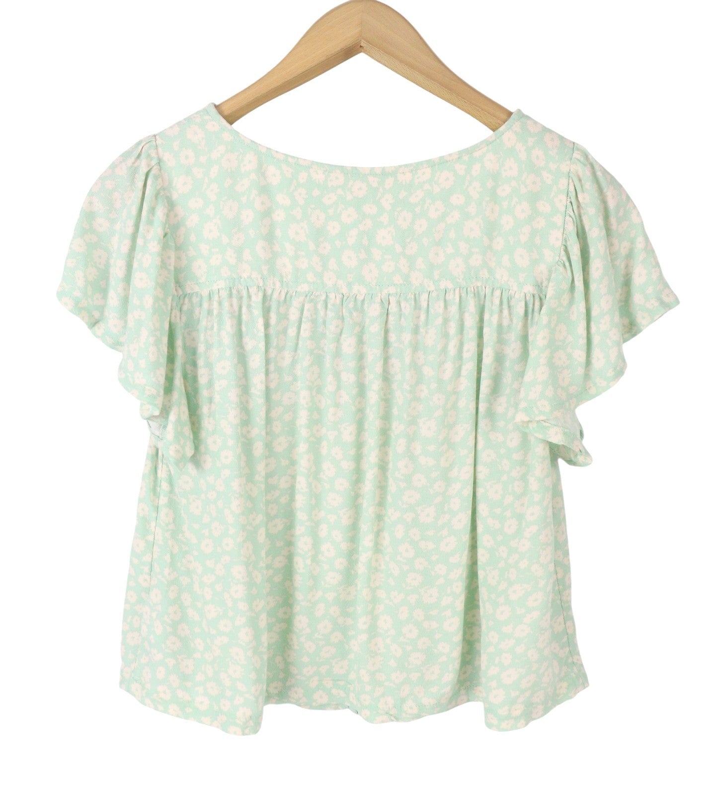 AMERICAN EAGLE OUTFITTERS Women Blouse M Floral Print Button-Up Short Sleeve