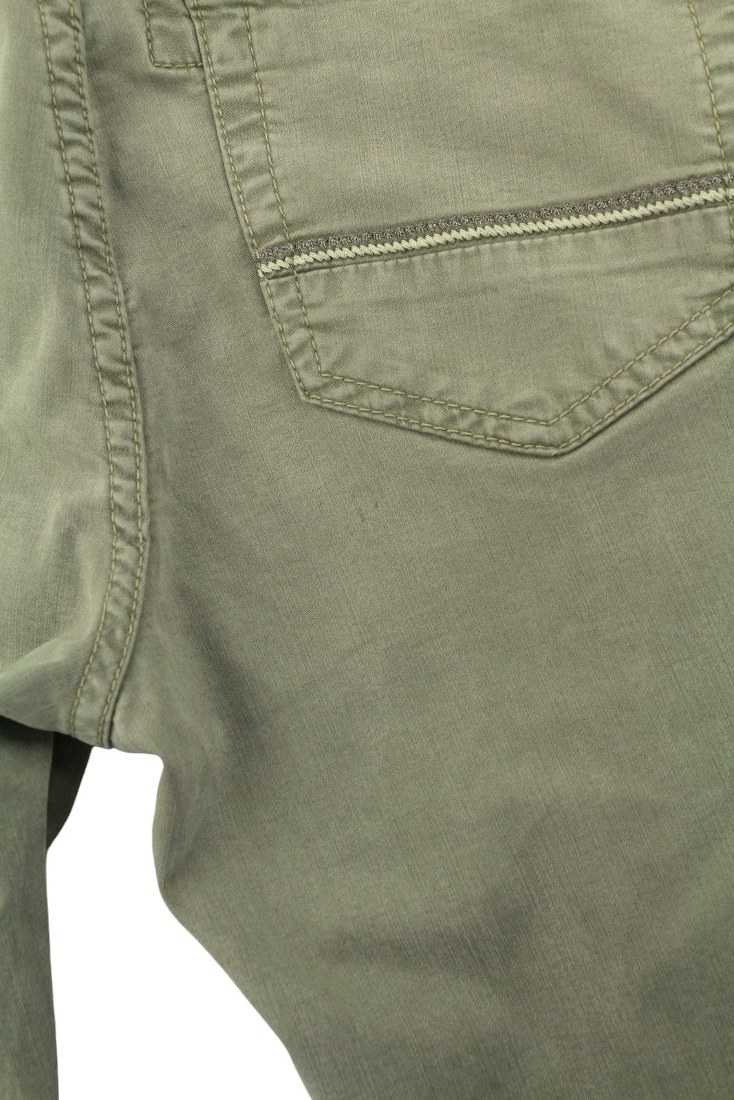 MOS MOSH Naomi Treasure Women Trousers W25 Green Zip Fly Skinny Fit