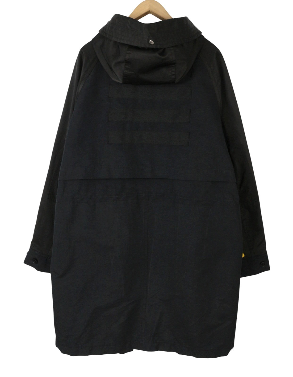 DIESEL Men Jacket 2XL Black Drawstring Waist Hooded Mid Length Parka