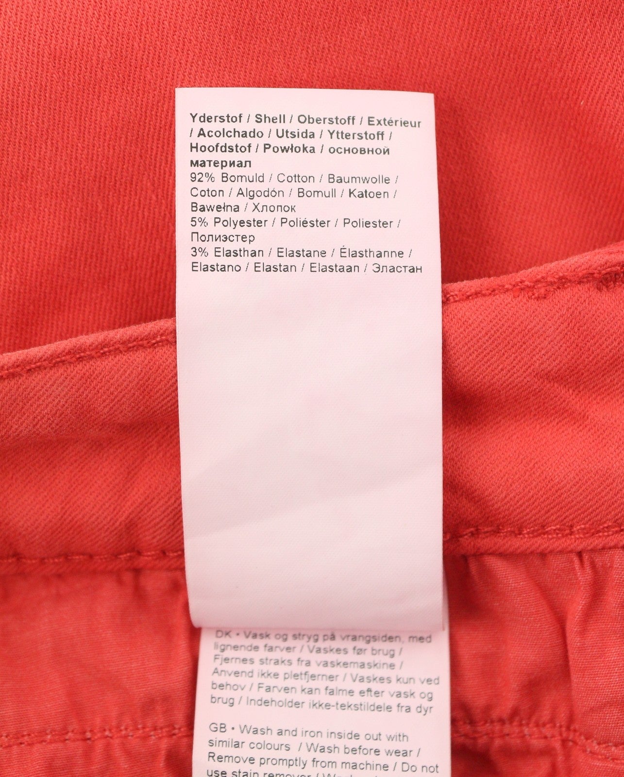 MOS MOSH Naomi Haim Women Trousers W25 Red Skinny Fit Zip Fly