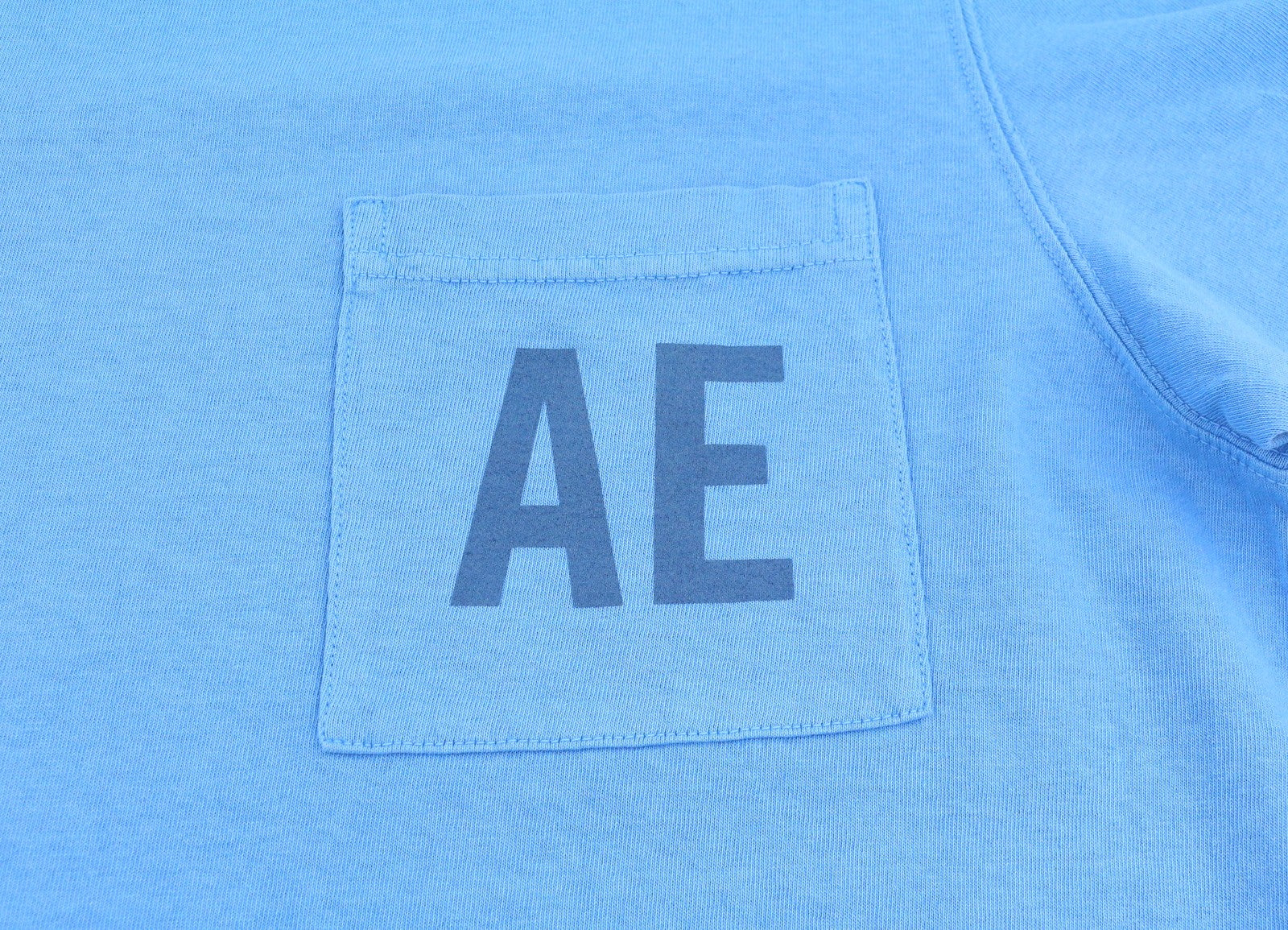 AMERICAN EAGLE OUTFITTERS Men T-Shirt M Blue Tricot Patch Pocket Short Sleeve