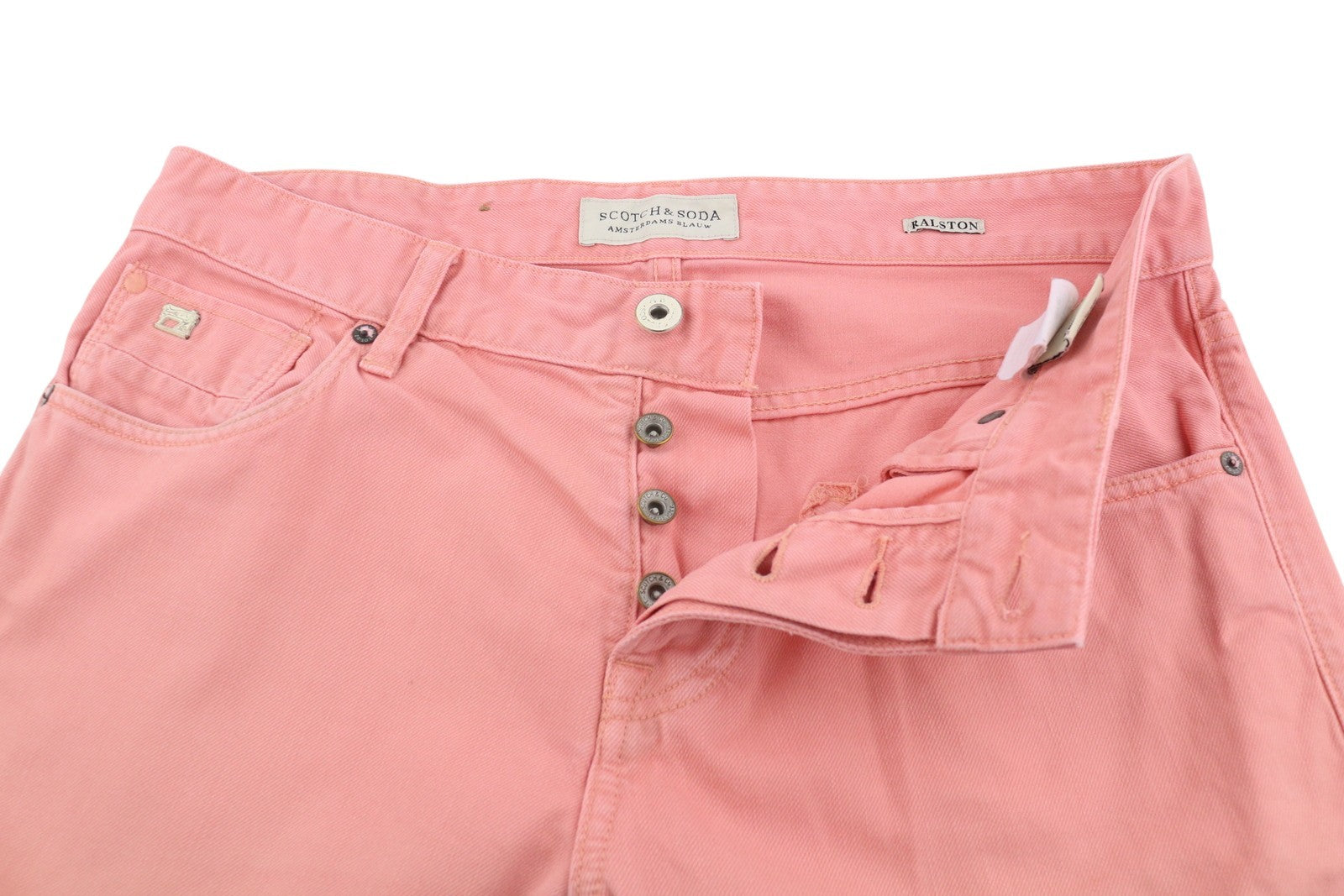 SCOTCH & SODA Ralston Men Jeans W31/L32 Pink Button Fly Slim Fit