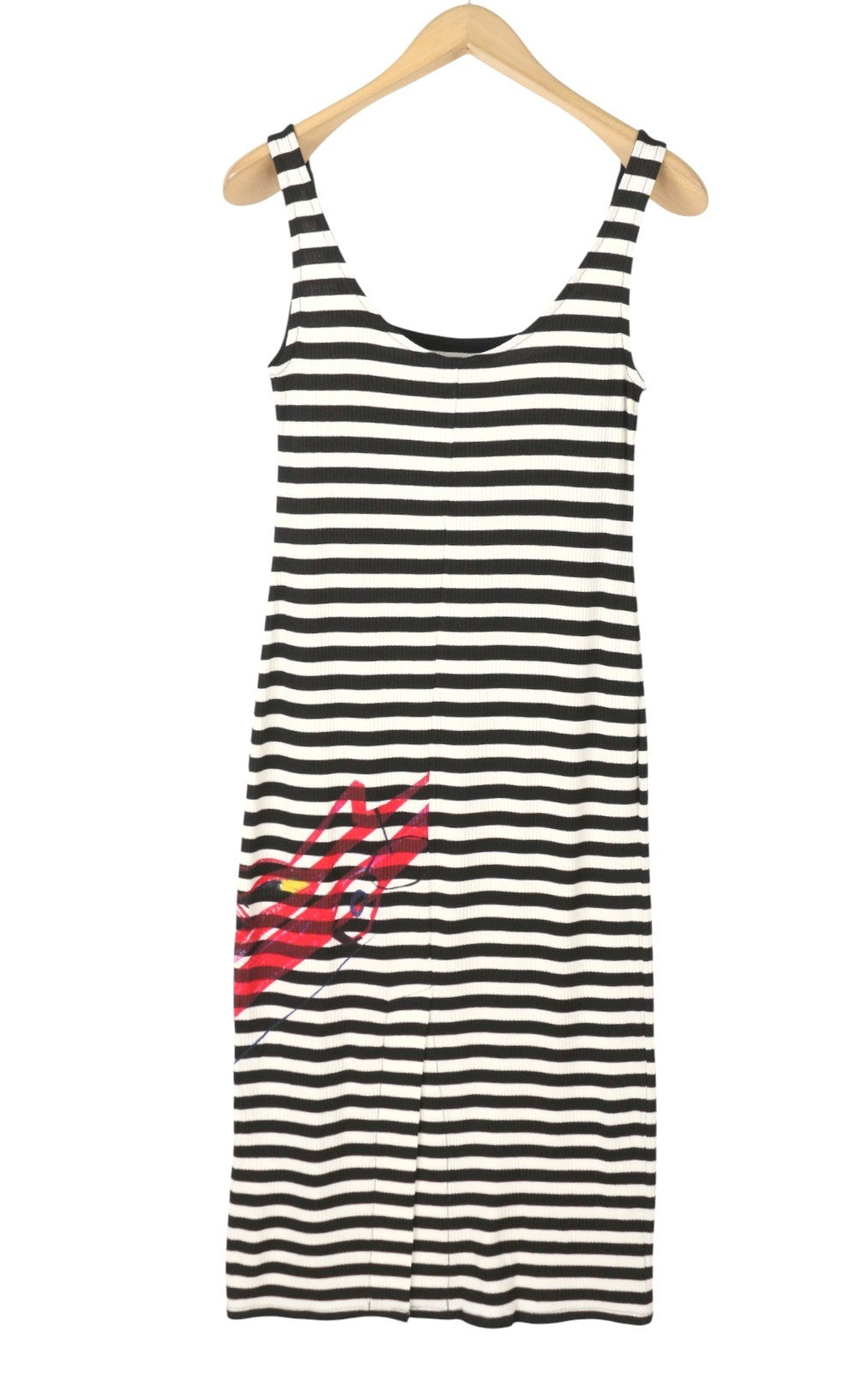 DESIGUAL Mariscal Carpark Women Dress L Striped Ribbed Sleeveless