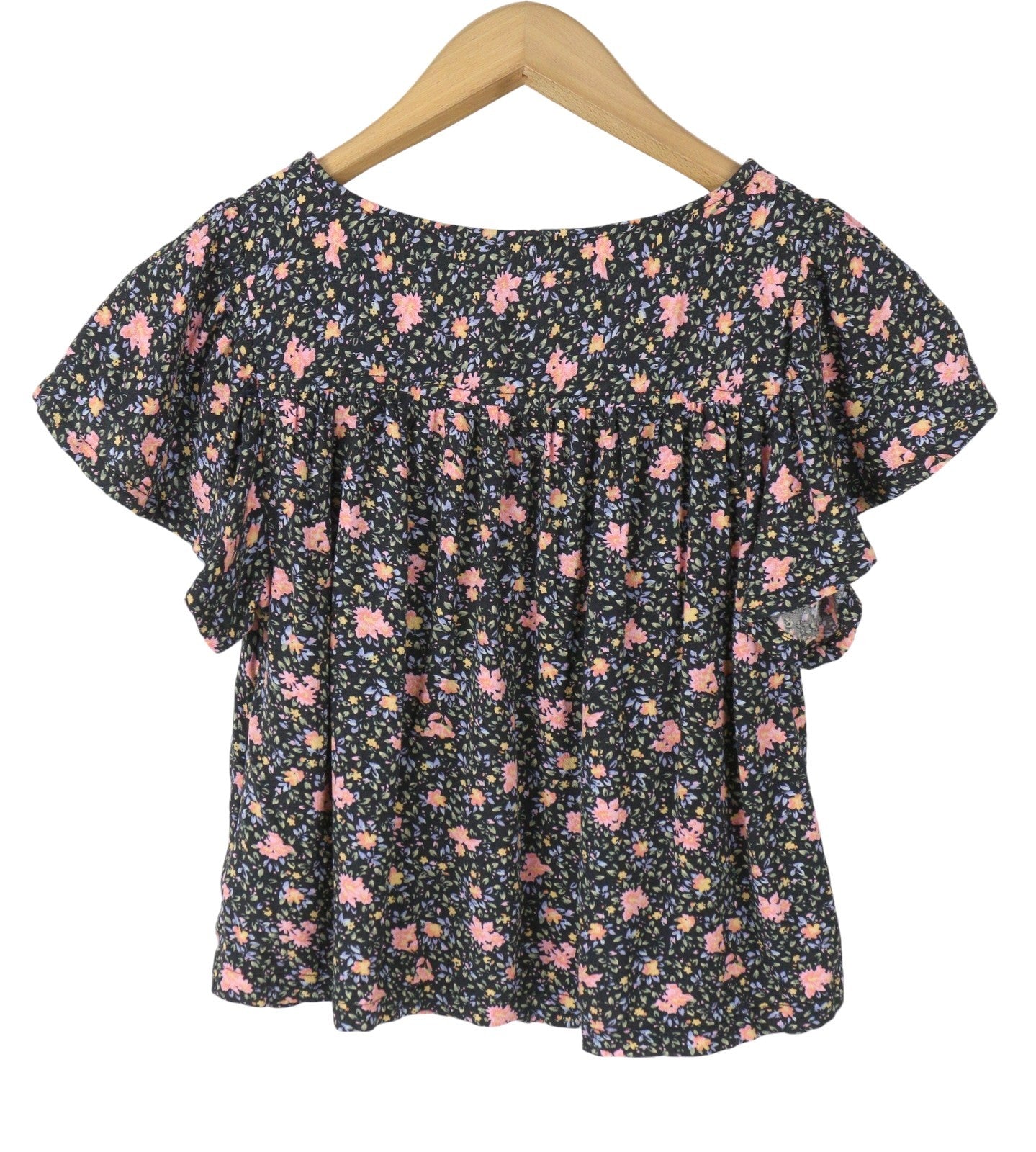 AMERICAN EAGLE OUTFITTERS Women Blouse XS Floral Print Button-Up Short Sleeve