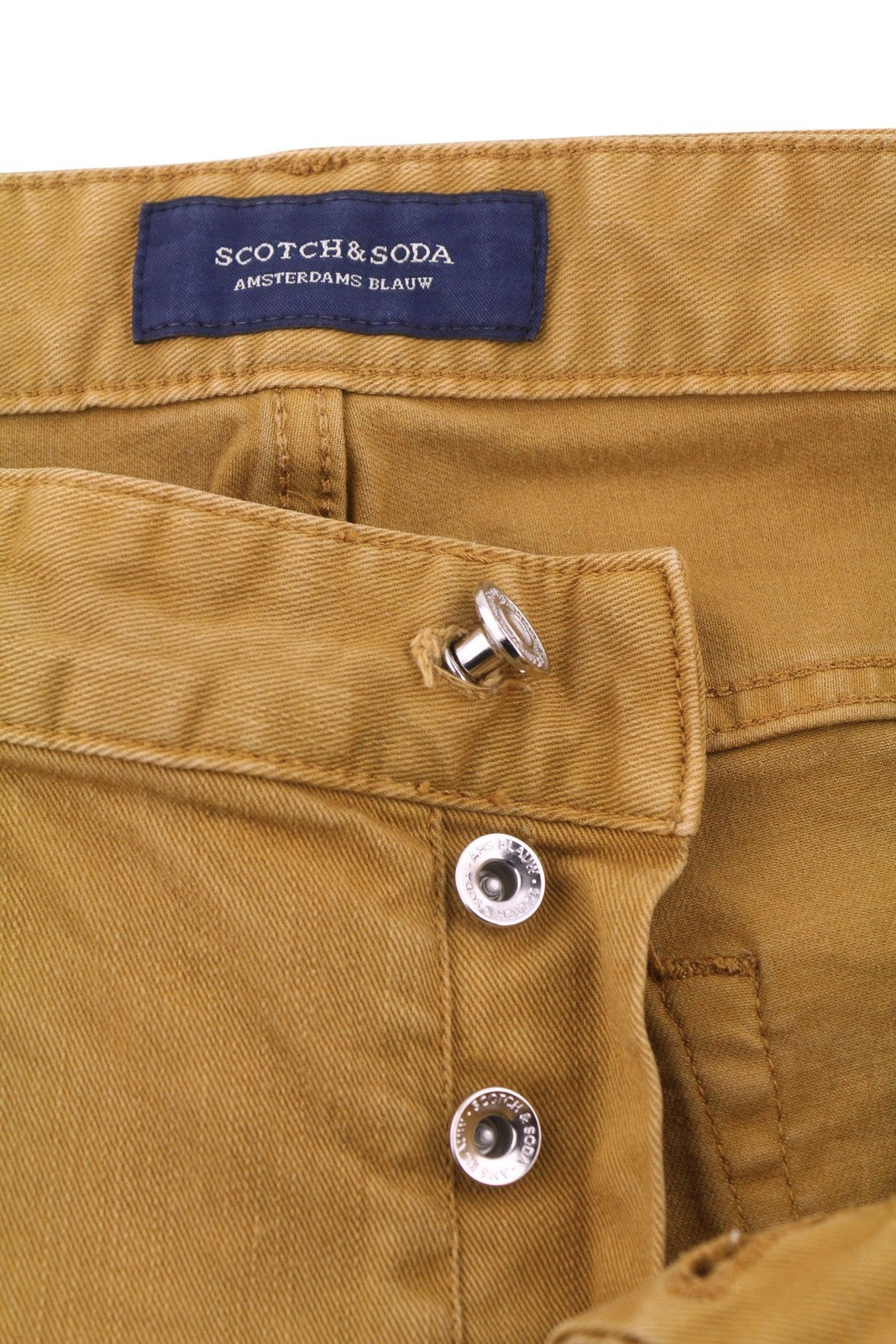 SCOTCH & SODA Ralston Men Jeans W33/L32 Brown Button Fly Slim Fit