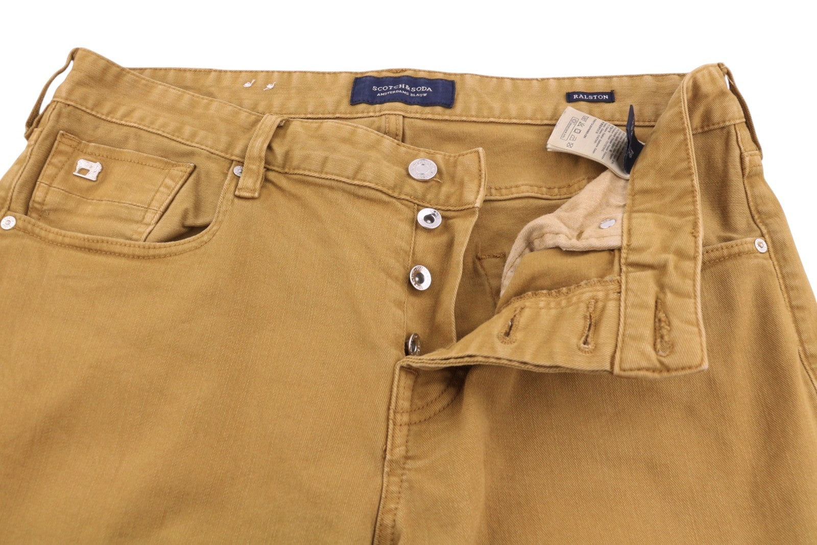 SCOTCH & SODA Ralston Men Jeans W33/L32 Brown Button Fly Slim Fit