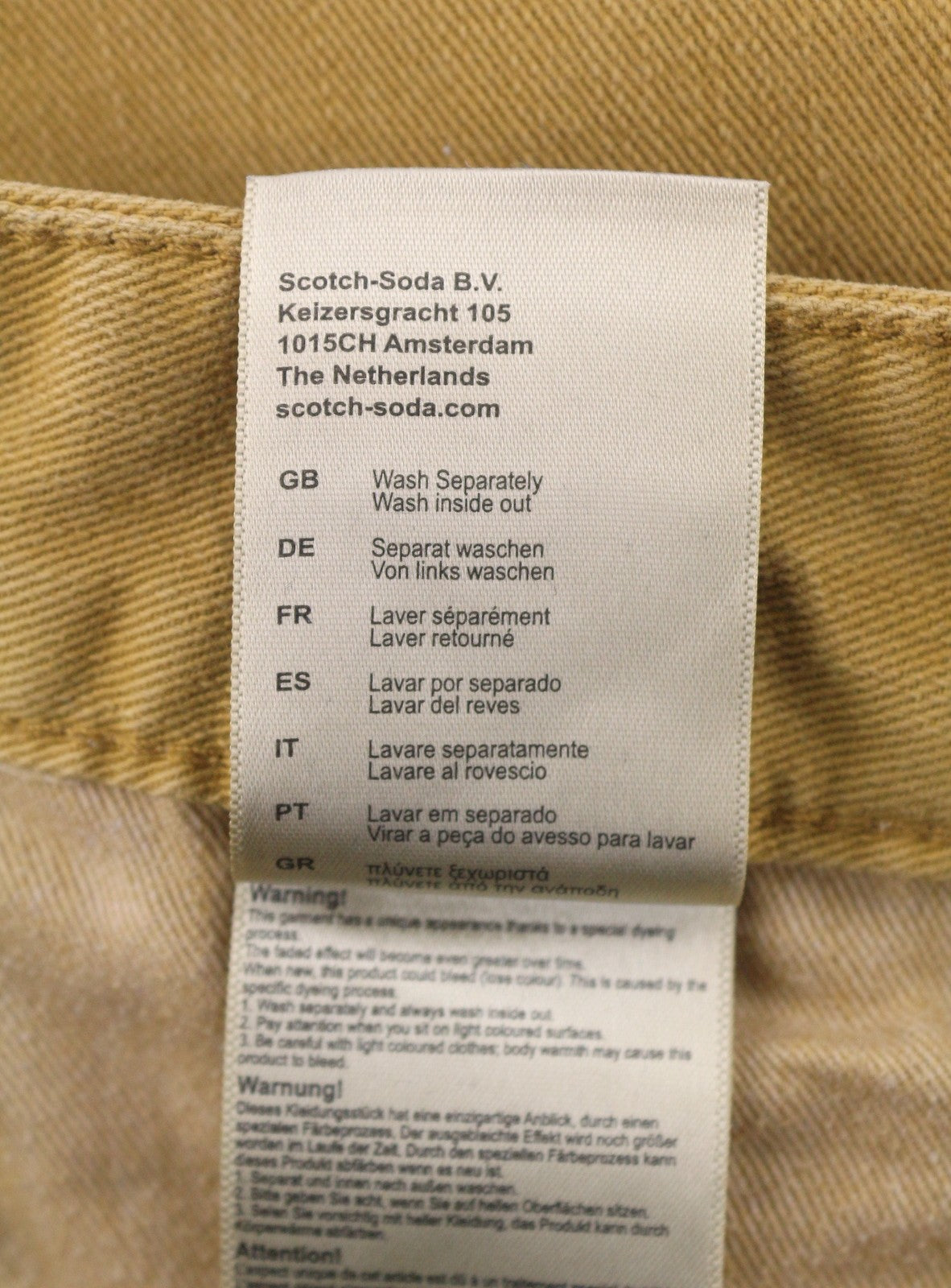 SCOTCH & SODA Ralston Men Jeans W33/L32 Brown Button Fly Slim Fit
