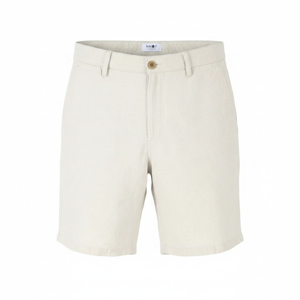 NO NATIONALITY NN07 Crown Men Shorts W31 Grey Linen Zip Fly Casual