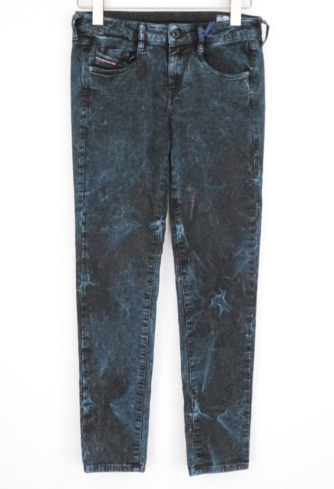 DIESEL D-Ollies-SP-NE 084AF Women Jeans W26 Sweat Jogg Slim Fit Stretch Blue