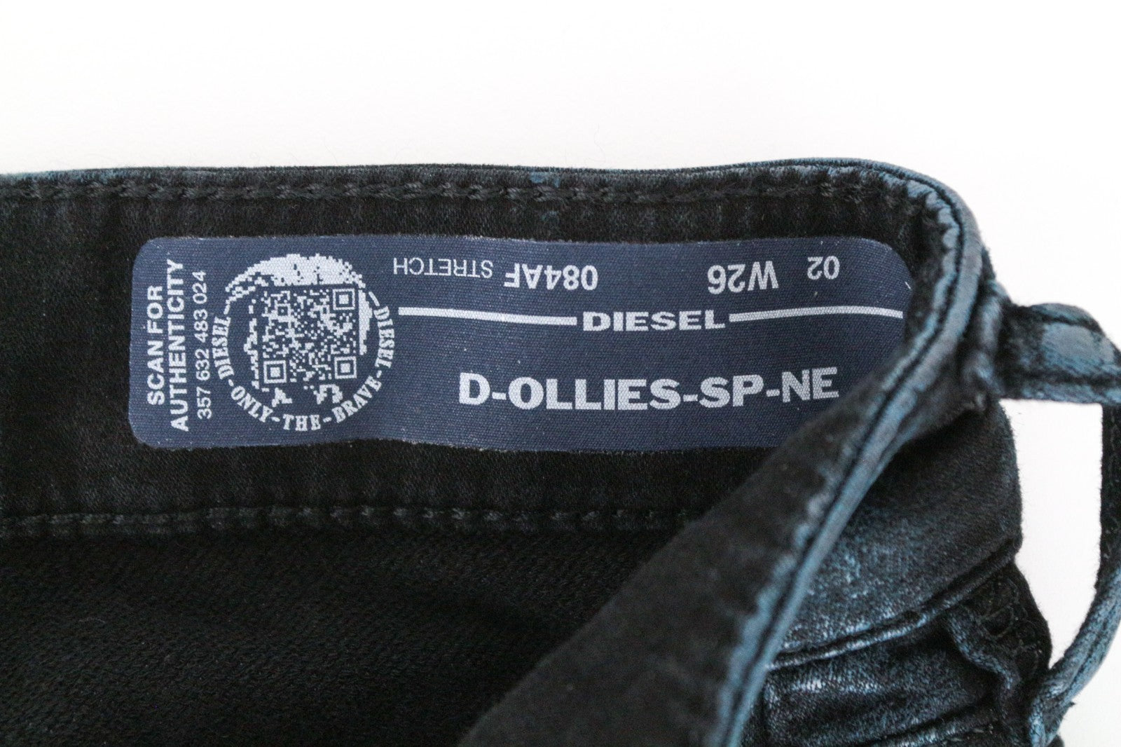 DIESEL D-Ollies-SP-NE 084AF Women Jeans W26 Sweat Jogg Slim Fit Stretch Blue