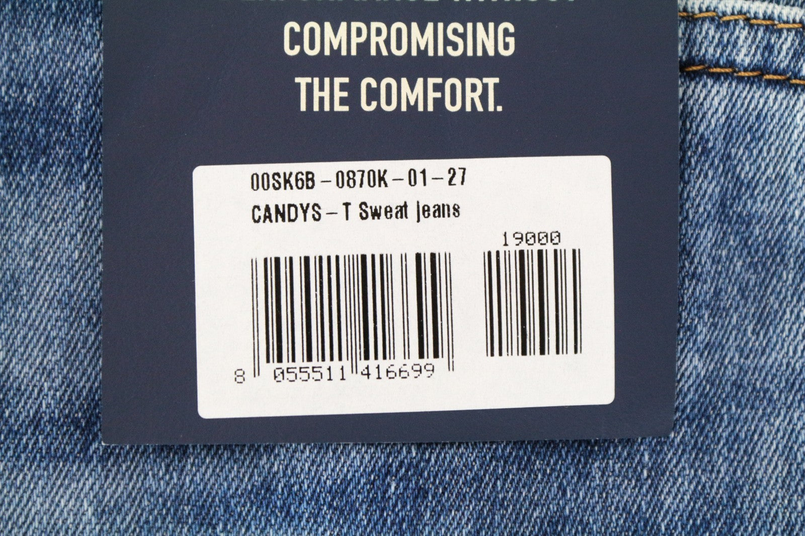 DIESEL Candys-T 0870K Women Jeans W27 Regular Fit Wash Cotton Stretch Blue