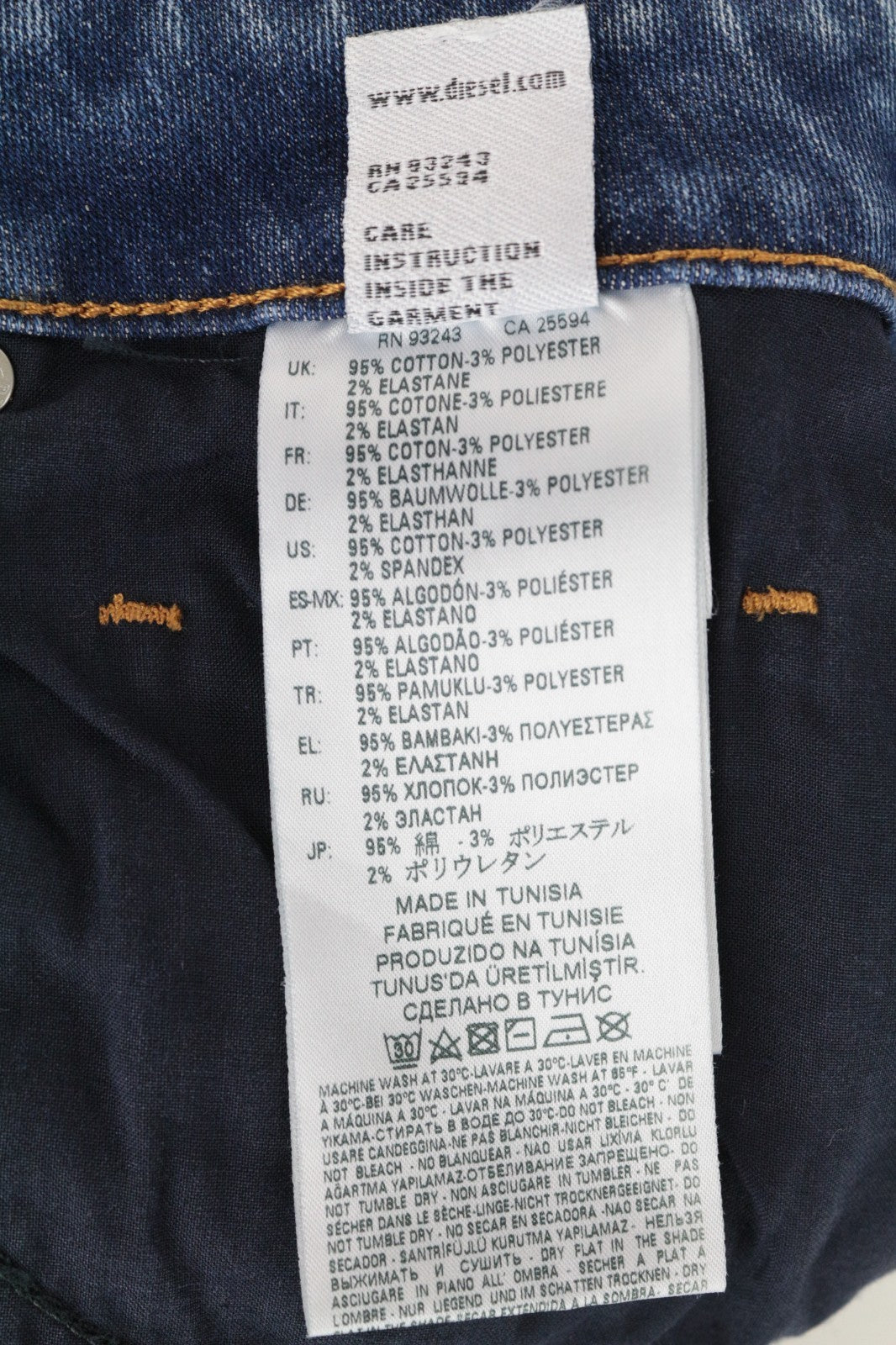 DIESEL Candys-T 0870K Women Jeans W27 Regular Fit Wash Cotton Stretch Blue