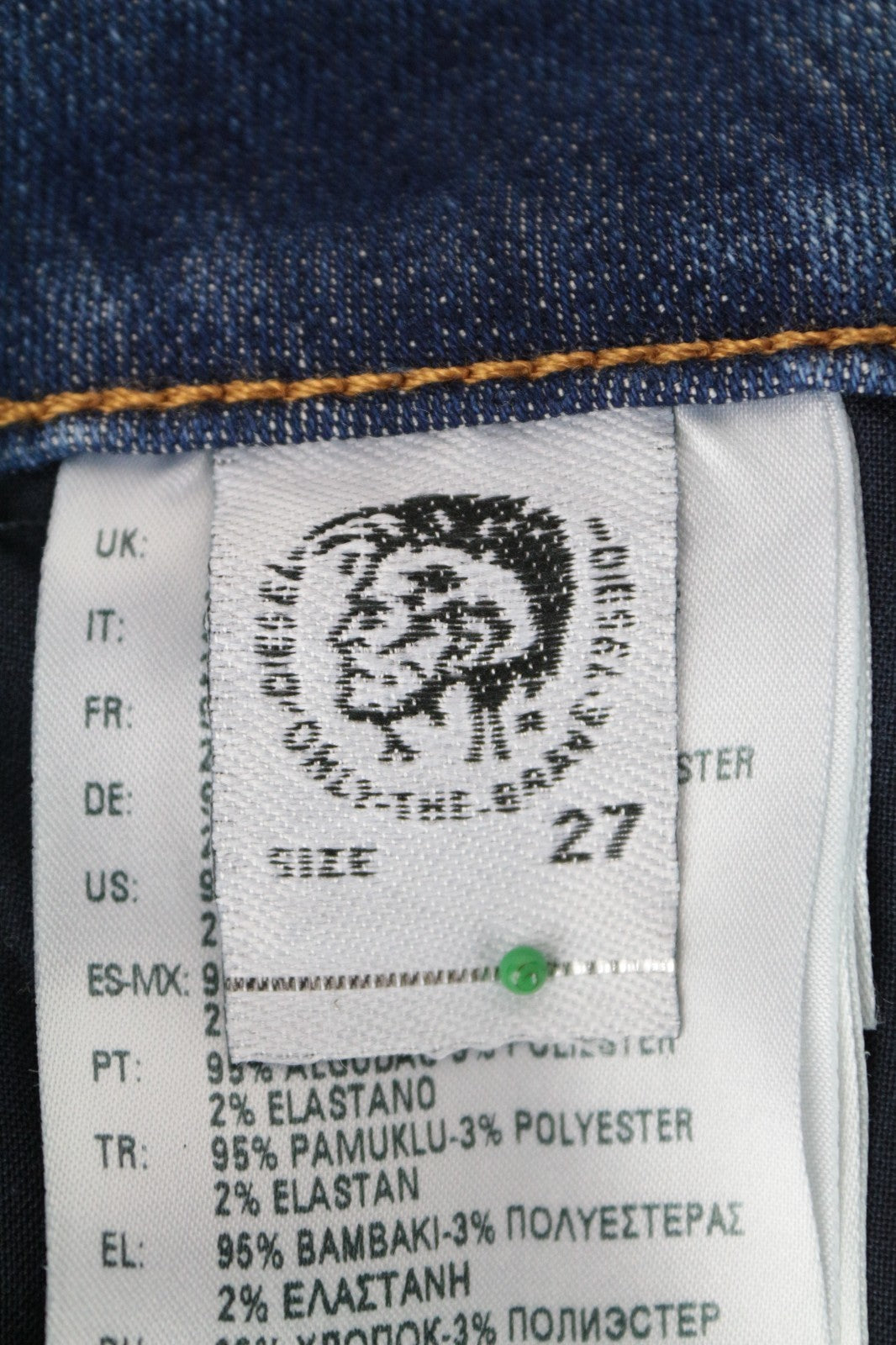 DIESEL Candys-T 0870K Women Jeans W27 Regular Fit Wash Cotton Stretch Blue