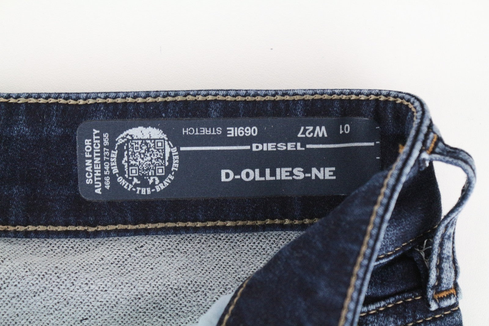 DIESEL D-Ollies-NE 069IE Women Jeans W27 Sweat Jogg Slim Fit Wash Stretch Blue