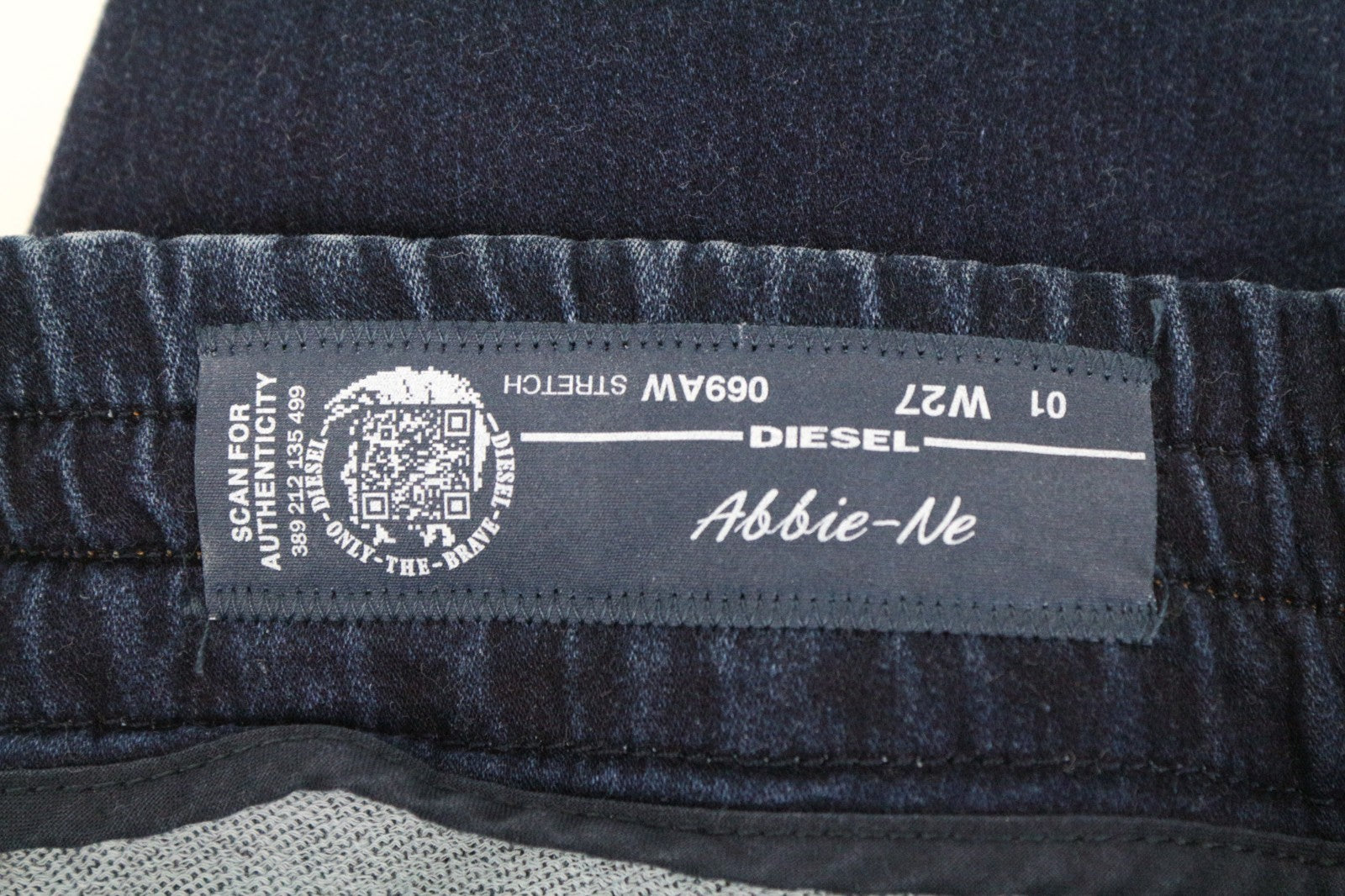 DIESEL Abbie-Ne 069AW Women Jeans W27 Sweat Jogg Wide Blue Cotton Stretch