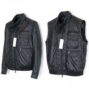 RICHMOND Men Jacket 48 M Navy Single-Breasted Removable Sleeves Lightweight