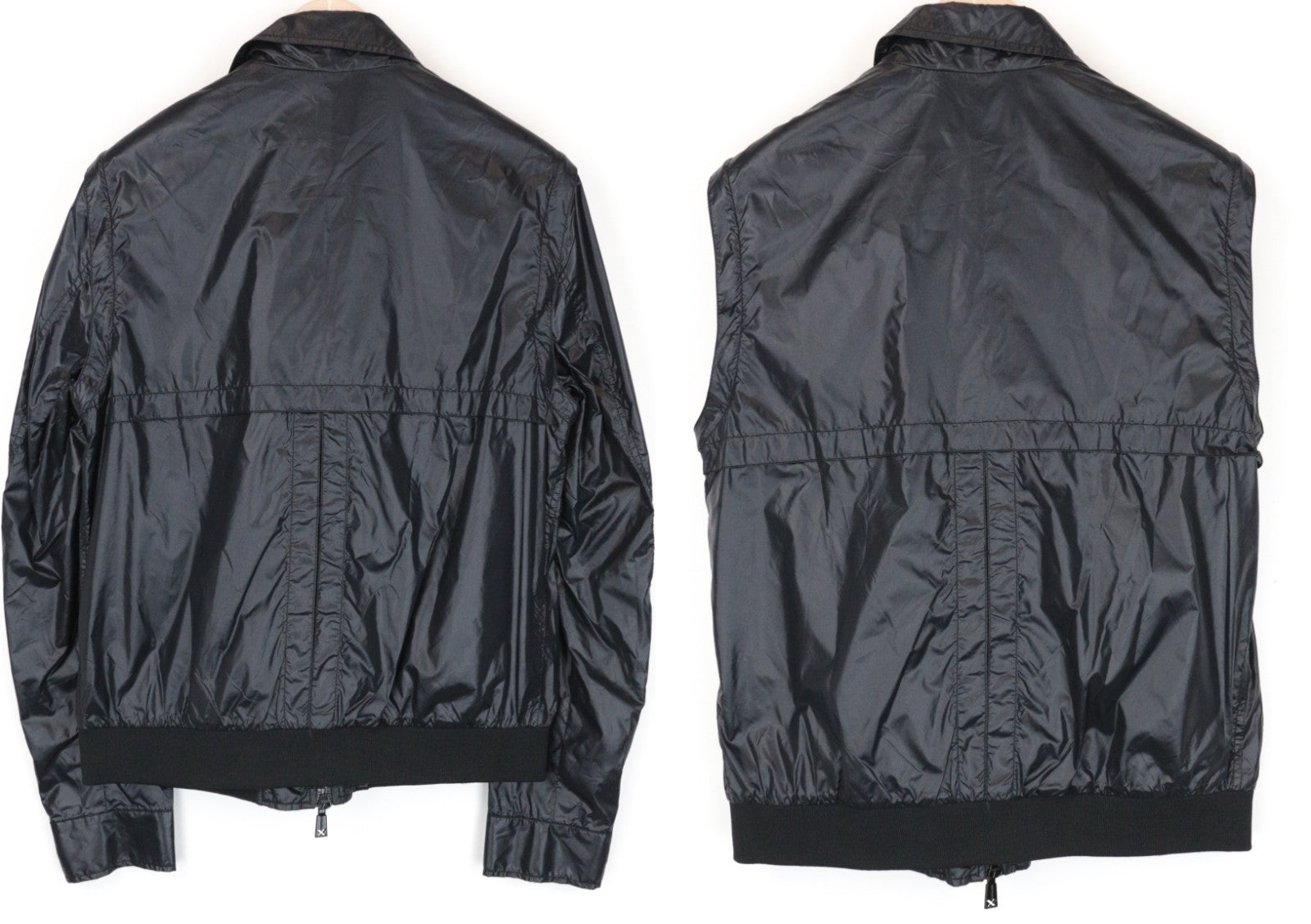 RICHMOND Men Jacket 48 M Navy Single-Breasted Removable Sleeves Lightweight